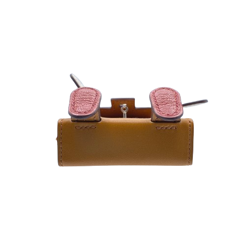 Hermes Bijude Sac Keridor 천연 세이블/오렌지/나탈/벽돌 Vota Delacto Silver Metal Fittings U Engraved