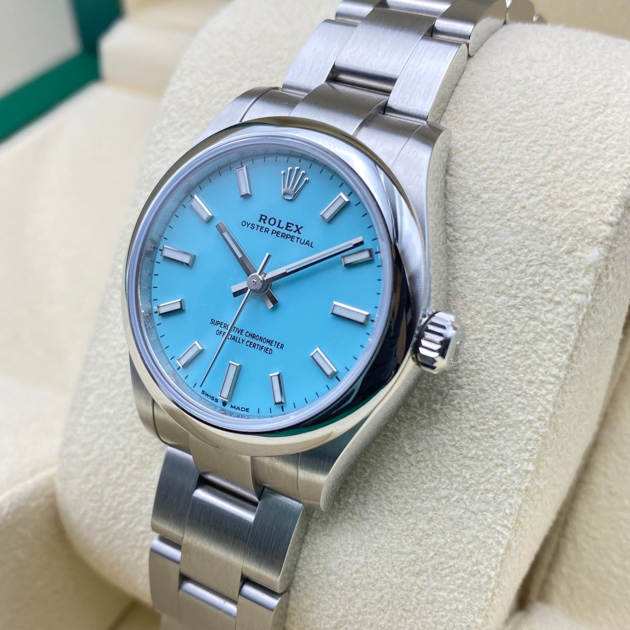 プレオウンド ロレックス オイスターパーペチュアル 277200 オイスターブレスレット ターコイズ 31mm