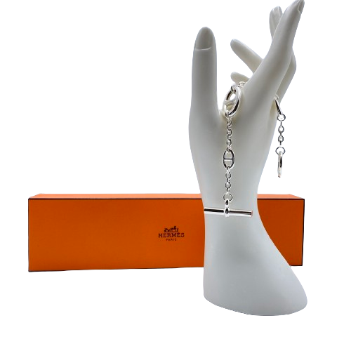 Pre-Owned Hermes Chaine d'Ankle Farandore Silver 925