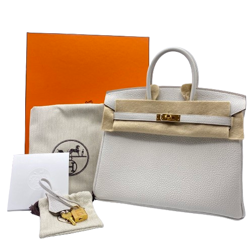 Hermes Birkin 25 그립 토고 골드 하드웨어 W는 새겨 져 있습니다