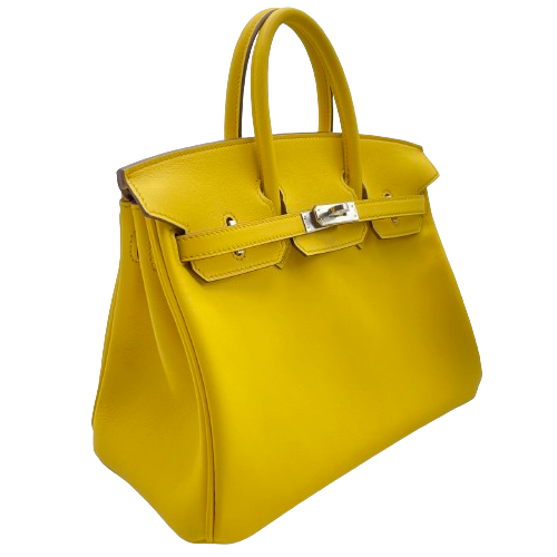 Hermes Birkin 25 Jaune Naples Swift Silver Fittings W 새로