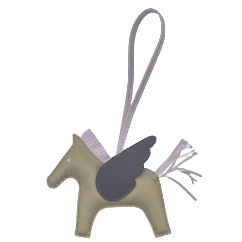 Pre-Owned Hermes Pegasus Bag Charm MM W Engraved