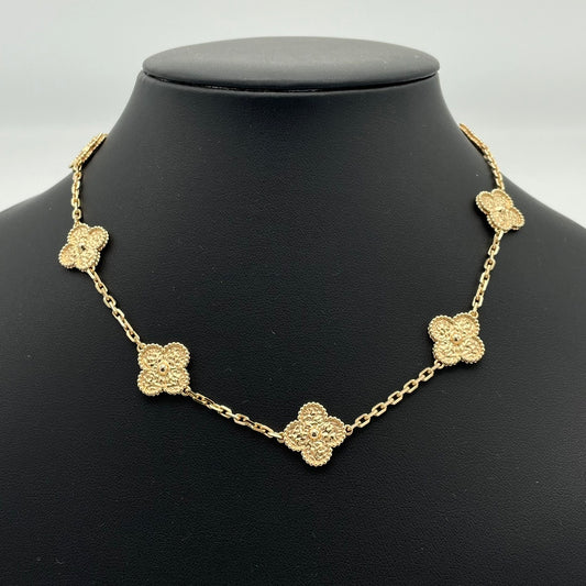 Pre-Owned Van Cleef & Arpels Alhambra Rose Gold Necklace