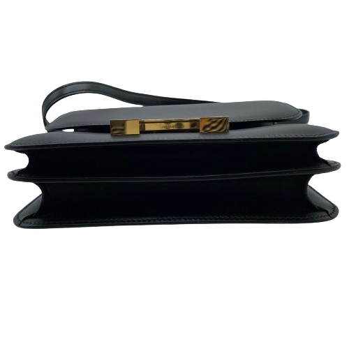 Hermes Constance Mini 18 Miloir Noir Box Calf Gold Hardware u Engraved