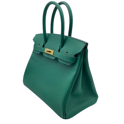 Hermes Birkin 30 Verdi Vertigo Vaudi Epson Gold Hardware C 새겨 져