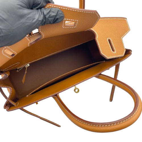 Hermes Birkin 30 골드 엡손 골드 하드웨어 U. 새겨 져 있습니다