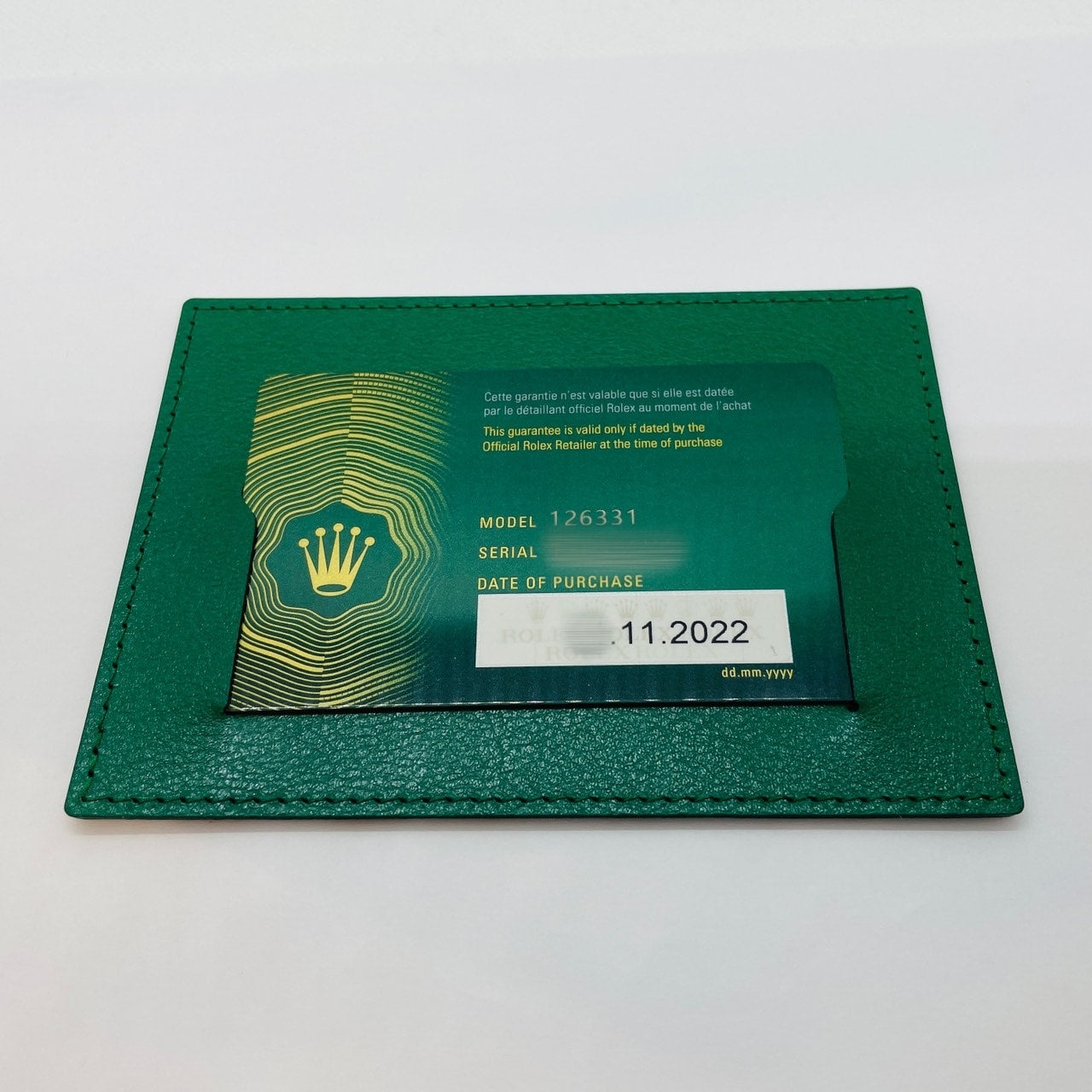 사전 소유의 롤렉스 날짜 주행 126331은 플루트 모티프