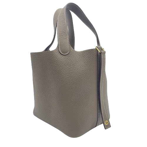 Hermes Picotin Lock PM Etoupe Torillon Clemence Gold Hardware B 조각.