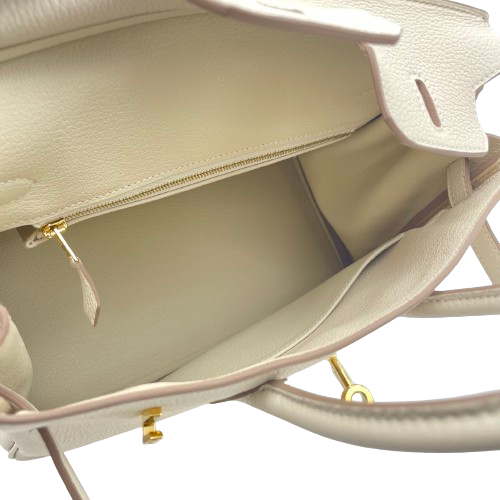 Hermes Birkin 25 Pershman Togo Gold 하드웨어 W는 새겨 져 있습니다