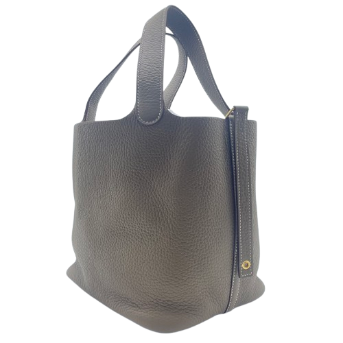 Hermes Picotin Lock MM Etoupe Torillon Clemence Gold 하드웨어 W 새