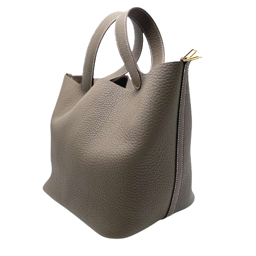 Hermes Picotin Lock MM Etoupe Torillon Clemence Gold 하드웨어 W 새