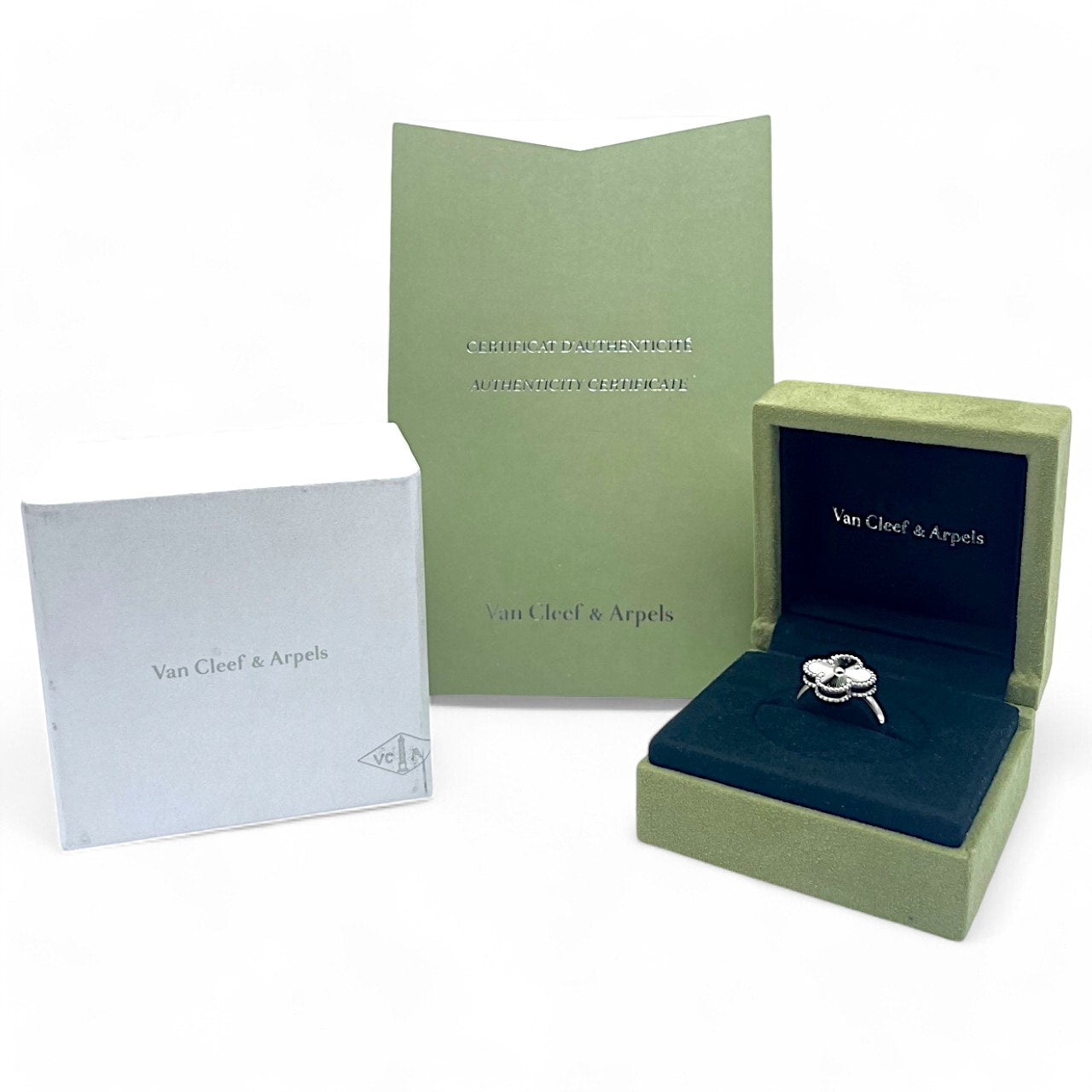 Van Cleef & Arpels 빈티지 Alhambra Ring VCARP9X149 No. 49 Silver White Gold