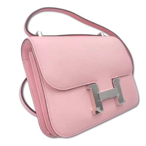 Hermes Constance Mini 18 Rose Sakura Swift Silver Metal Fittings w 새로