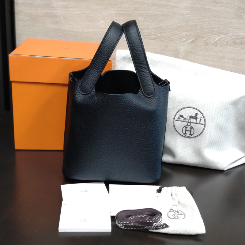 Pre-Owned Hermes Picotin Rock PM Monochrome Torillon Clemence