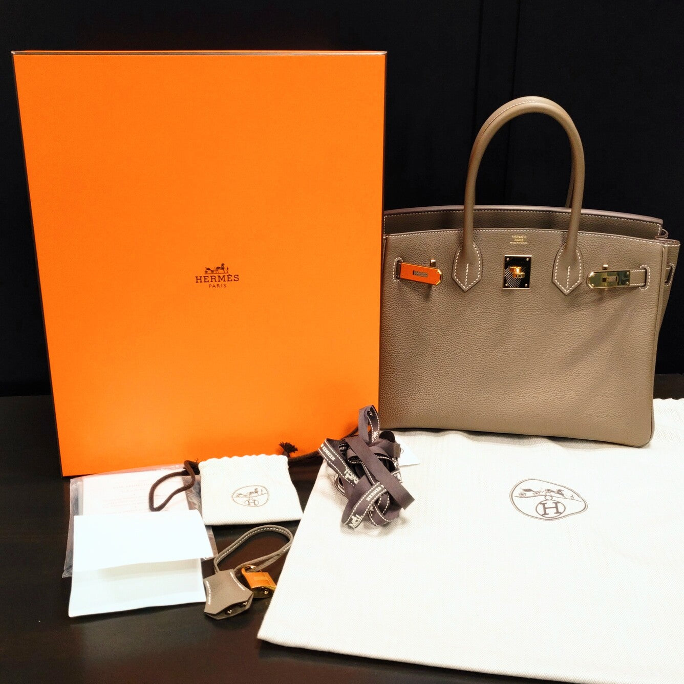 Hermes Birkin 30 Etoup Togo Gold Fittings