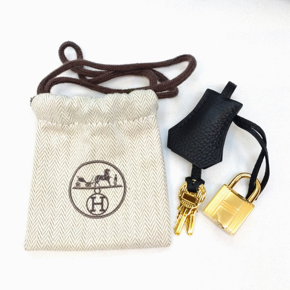 プレオウンド エルメス バーキン25 ブラックトゴ ゴールド金具 U刻印