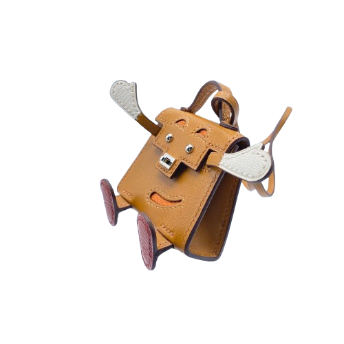 Hermes Bijude Sac Keridor 천연 세이블/오렌지/나탈/벽돌 Vota Delacto Silver Metal Fittings U Engraved