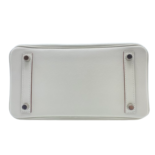 Hermes Birkin 25 In and Out Blanco Voor Swift Bron/Palladium Metal Fittings B Engraved
