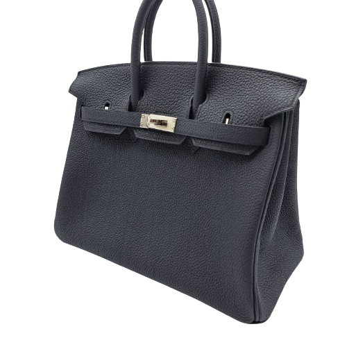 Hermes Birkin 25 Noir Togo Silver Fittings u 조각