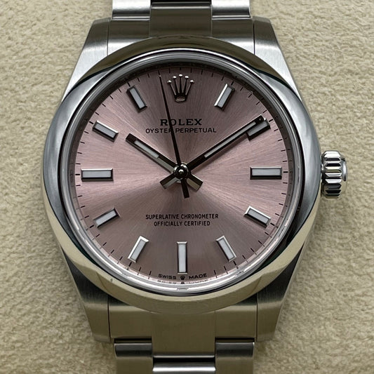 Pre-Owned Rolex Oyster Perpetual 277200 Pink Stainless Steel 31mm