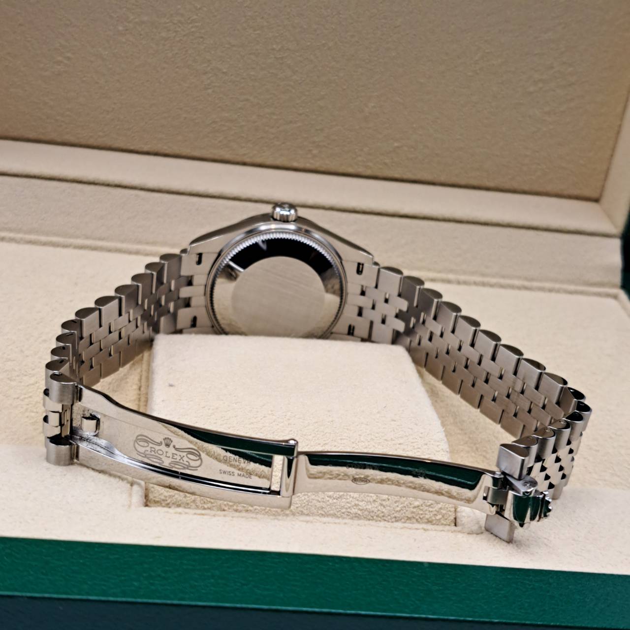 プレオウンド ロレックス デイトジャスト 278274 アズーロブルー フローラルモチーフ ダイヤ入り ジュビリーブレス 31mm