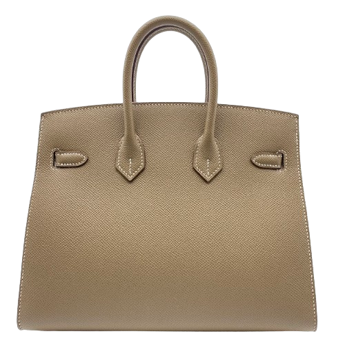 Hermes Birkin 25 Etoupe Serie vau Epson Silver Fittings u Engraved