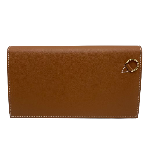 Hermes Kelly Pocket Long Gold Vaumadam Gold Hardware W Engraved