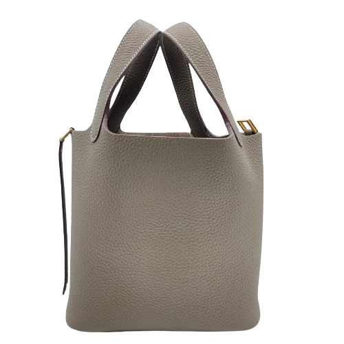 Hermes Picotin Lock PM Etoupe Torillon Clemence Gold Hardware B 조각.