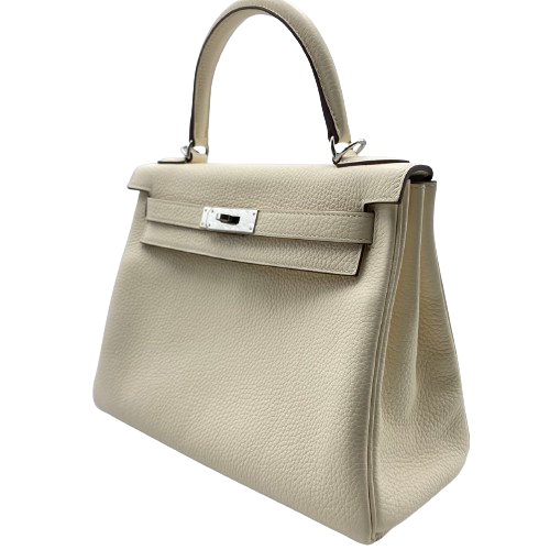 Pre-Owned Hermes Kelly 28 Nata Torillon Clemence Silver Fittings U Engraved