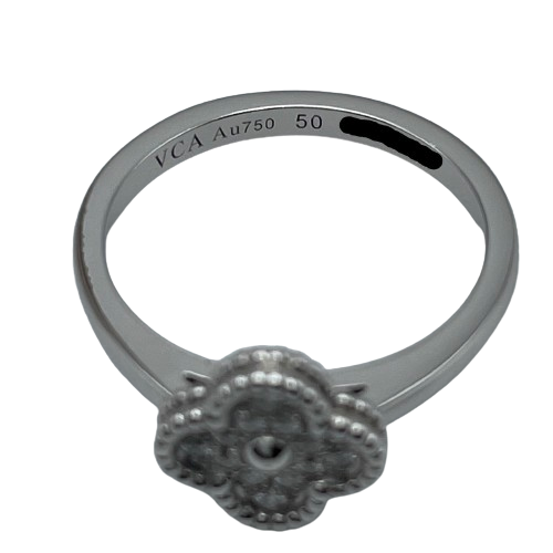 プレオウンド ヴァンクリーフ&アーペル アルハンブラ リング VCAR085850 9号 ダイヤモンド・18Kホワイトゴールド