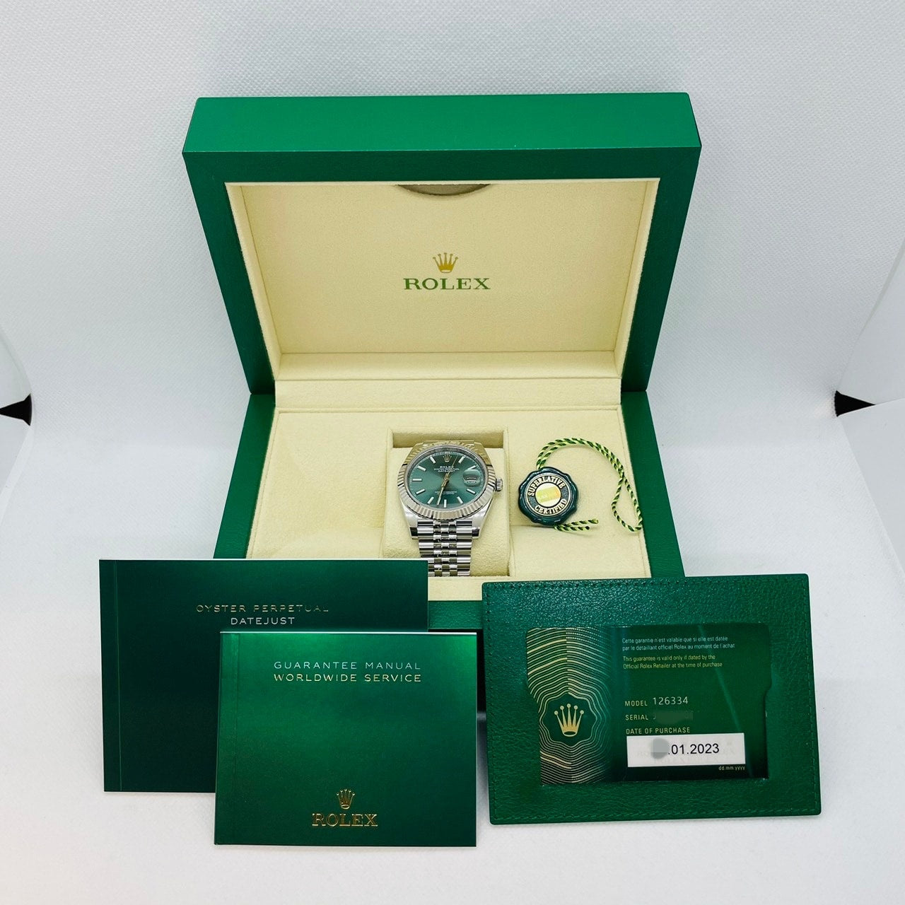Pre-Owned Rolex Datejust 126334 Mint Green