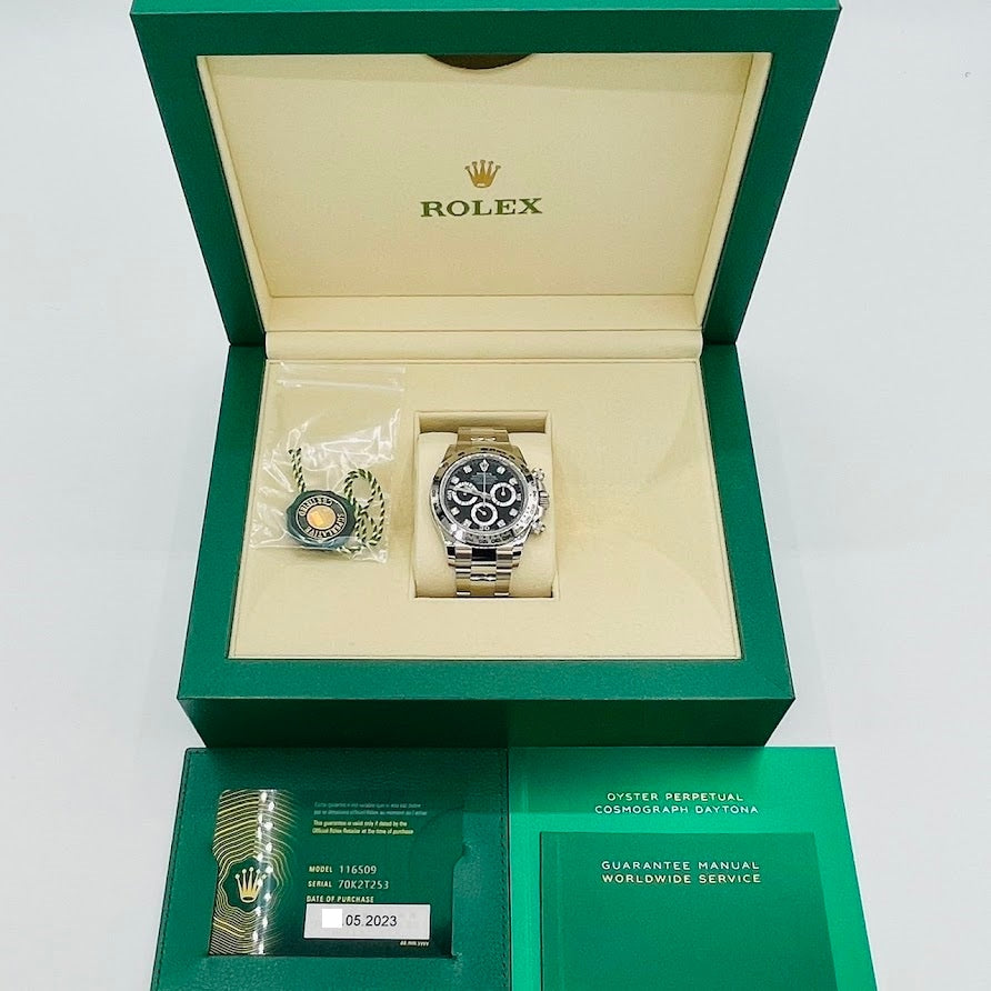 Pre-Owned Rolex Daytona 116509G Black 8P Diamond New May 2023