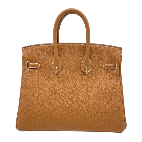 Hermes Birkin 25 Gold Togo Gold Hardware W Engraved