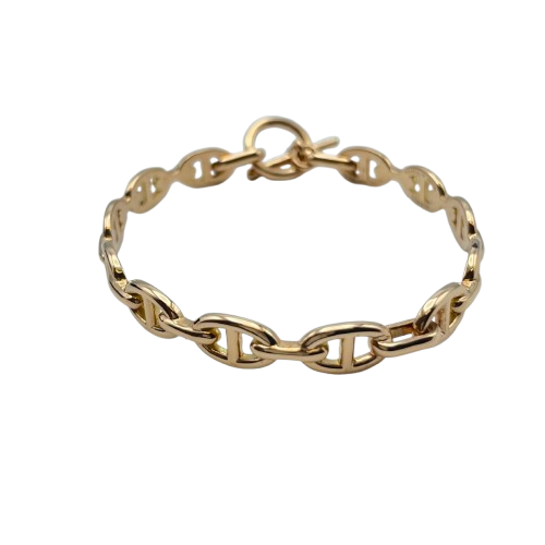 Pre-Owned Hermes Chaine d'Anchenet bracelet H110023B Pink Gold 12-panel