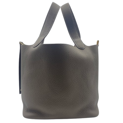 Hermes Picotin Lock MM Etoupe Torillon Clemence Gold 하드웨어 W 새