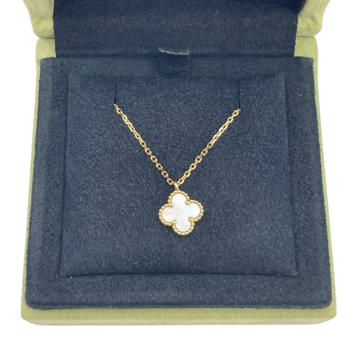Pre-Owned Van Cleef & Arpels Alhambra Necklace VCARF69100 Sweet Yellow Gold