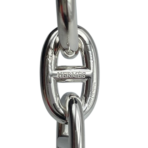 Pre-Owned Hermes Chaine Dunkle Bracelet MM Silver 925 15-panel