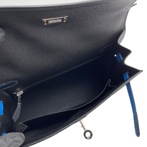 プレオウンド エルメス ケリー 25 トリコロール エプソン シルバー金具 W刻印