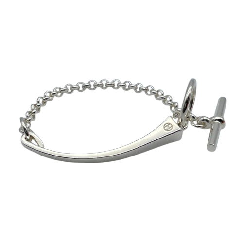 Pre-Owned Hermes Crude Forge Bracelet Silver 925