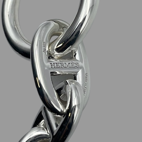 Pre-Owned Hermes Chaine Dunkle Bracelet MM Silver 925 16-panel