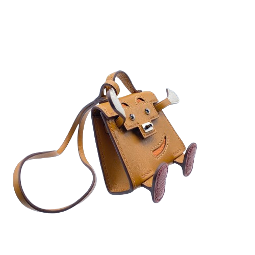 Hermes Bijude Sac Keridor 천연 세이블/오렌지/나탈/벽돌 Vota Delacto Silver Metal Fittings U Engraved