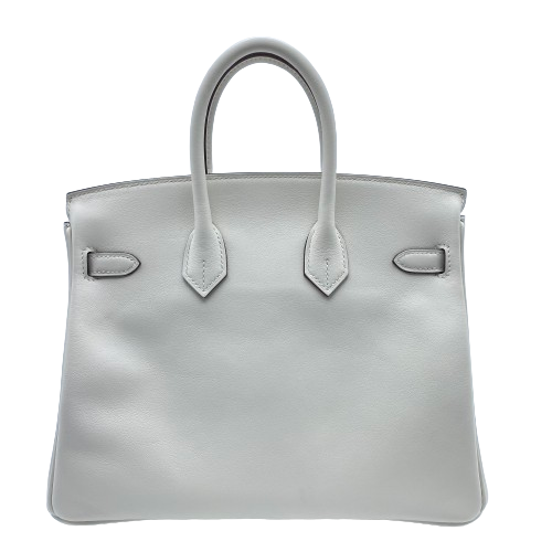 Hermes Birkin 25 In and Out Blanco Voor Swift Bron/Palladium Metal Fittings B Engraved