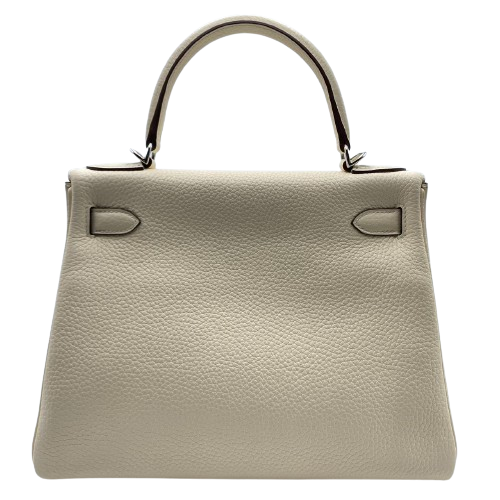 Pre-Owned Hermes Kelly 28 Nata Torillon Clemence Silver Fittings U Engraved