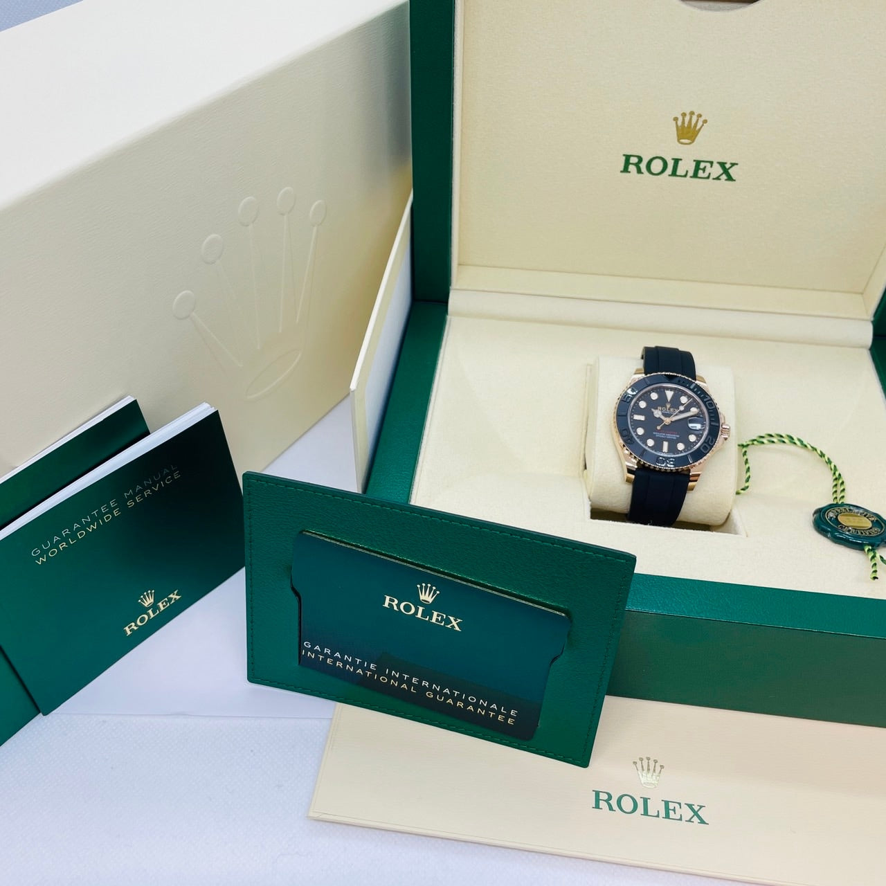사전 소유의 롤렉스 yachtmaster 37 268655 블랙