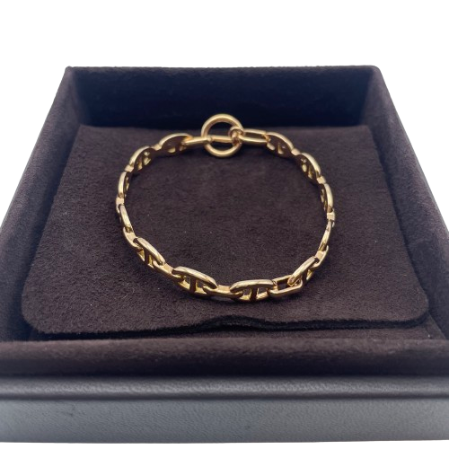 Pre-Owned Hermes Chaine d'Anchenet bracelet H110023B Pink Gold 12-panel