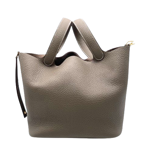 Hermes Picotin Lock MM Etoupe Torillon Clemence Gold 하드웨어 W 새