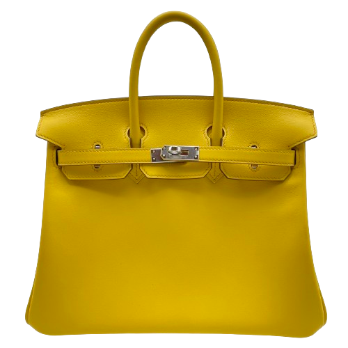 Hermes Birkin 25 Jaune Naples Swift Silver Fittings W 새로