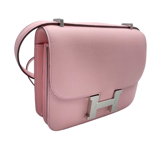 Hermes Constance Mini 18 Rose Sakura Vo Swift Silver Metal Fittings W 새로