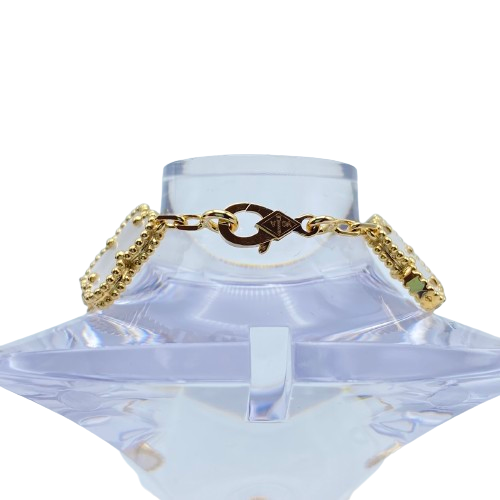 사전 소유 Van Cleef & Arpels 빈티지 Alhambra 팔찌 vcara41800 진주 옐로우 골드의 어머니