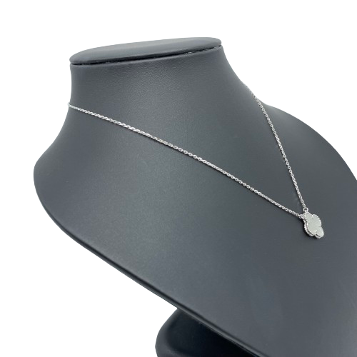 Van Cleef & Arpels Alhambra 빈티지 목걸이 VCARF48700 화이트 쉘 화이트 골드